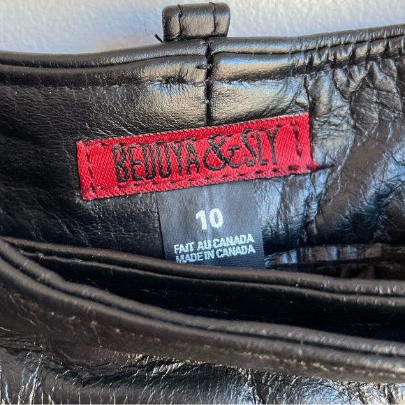 Black High Waisted Leather Trousers Sz 10 Bedoya & Sly Canada Women’s Pants EUC - Picture 5 of 10